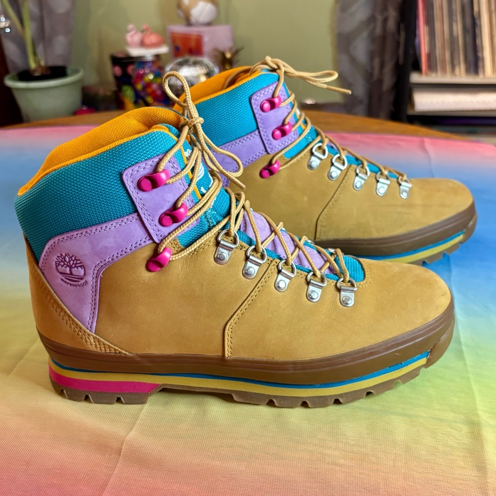 Timberland Euro Waterproof Hiker Boot In Wheat Nubuck Leather Size 10 Womenโs ๐ - Picture 2 of 16